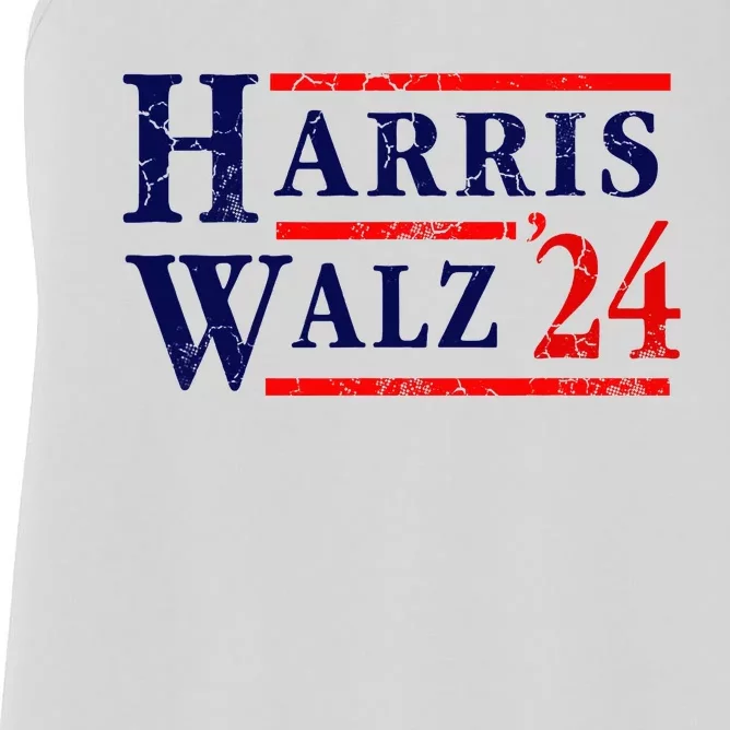 Kamala Harris Tim Walz 2024 Election Democrat Party Women's Racerback Tank