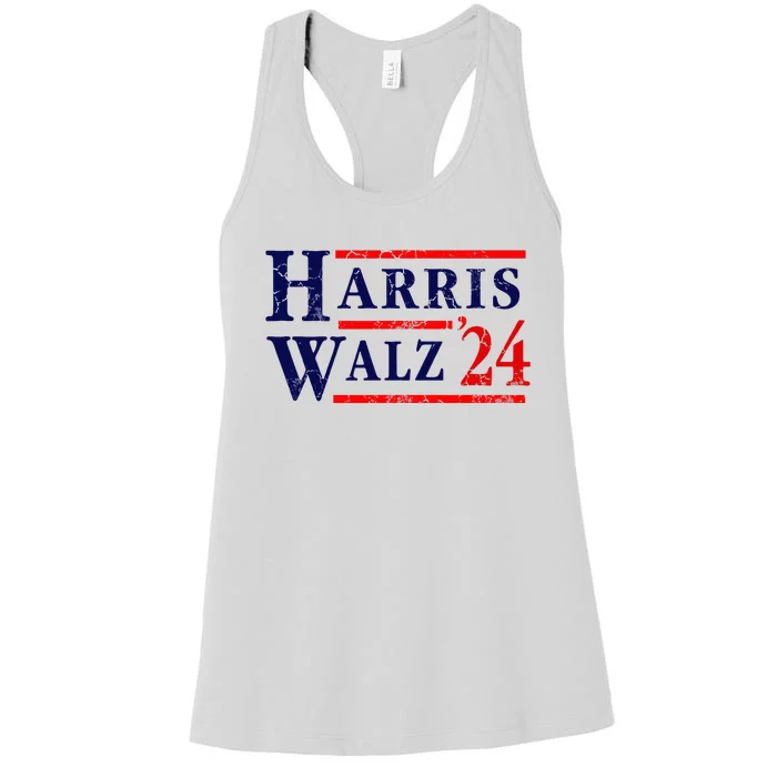 Kamala Harris Tim Walz 2024 Election Democrat Party Women's Racerback Tank