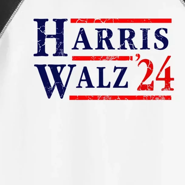 Kamala Harris Tim Walz 2024 Election Democrat Party Toddler Fine Jersey T-Shirt