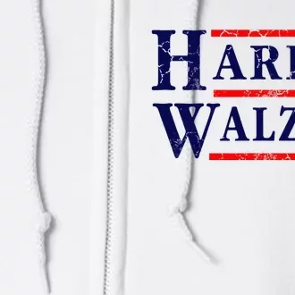 Kamala Harris Tim Walz 2024 Election Democrat Party Full Zip Hoodie