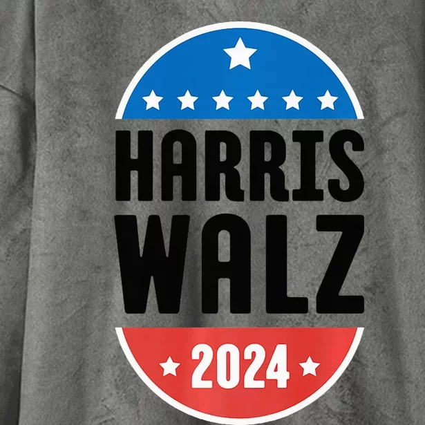 Kamala Harris Tim Walz 2024 Hooded Wearable Blanket