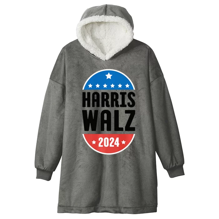 Kamala Harris Tim Walz 2024 Hooded Wearable Blanket