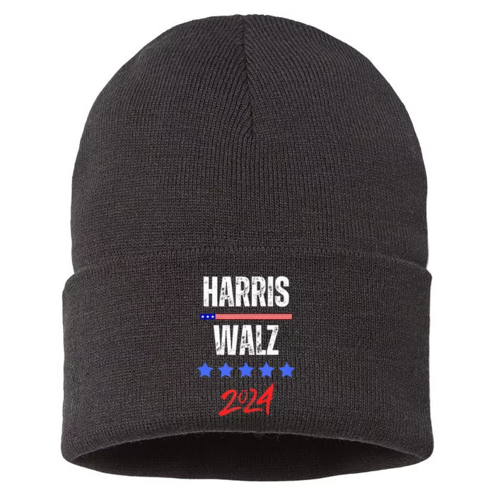 Kamala Harris Tim Walz 2024 Sustainable Knit Beanie