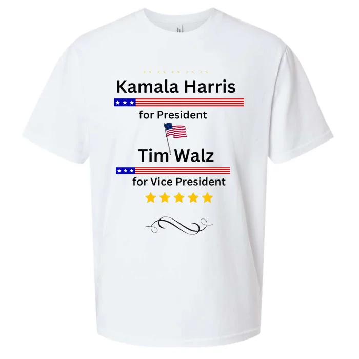 Kamala Harris Tim Walz For President And Vice President Vote Sueded Cloud Jersey T-Shirt