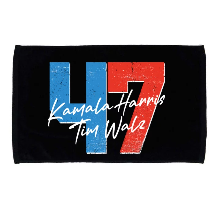 Kamala Harris Tim Walz 47 2024 Election Microfiber Hand Towel