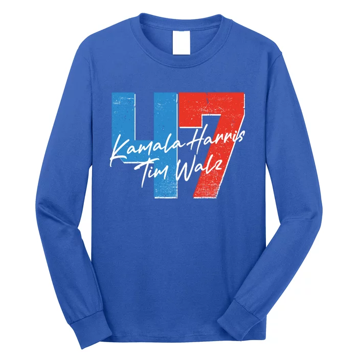 Kamala Harris Tim Walz 47 2024 Election Long Sleeve Shirt