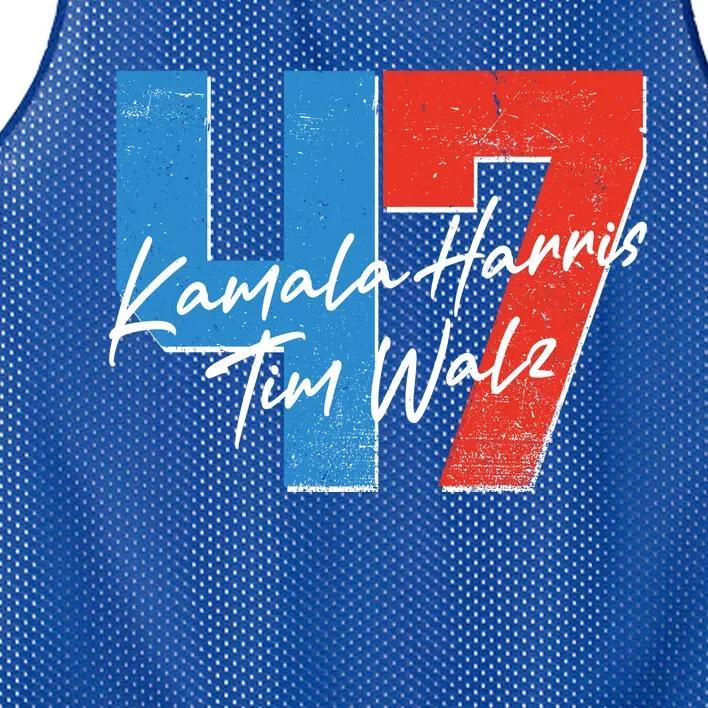 Kamala Harris Tim Walz 47 2024 Election Mesh Reversible Basketball Jersey Tank