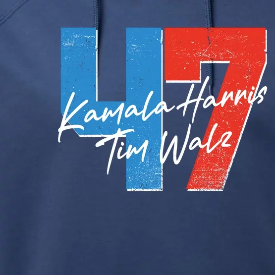 Kamala Harris Tim Walz 47 2024 Election Performance Fleece Hoodie