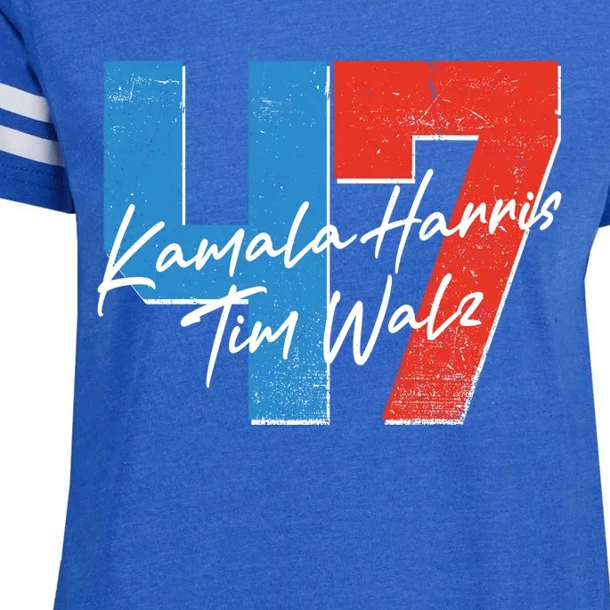 Kamala Harris Tim Walz 47 2024 Election Enza Ladies Jersey Football T-Shirt