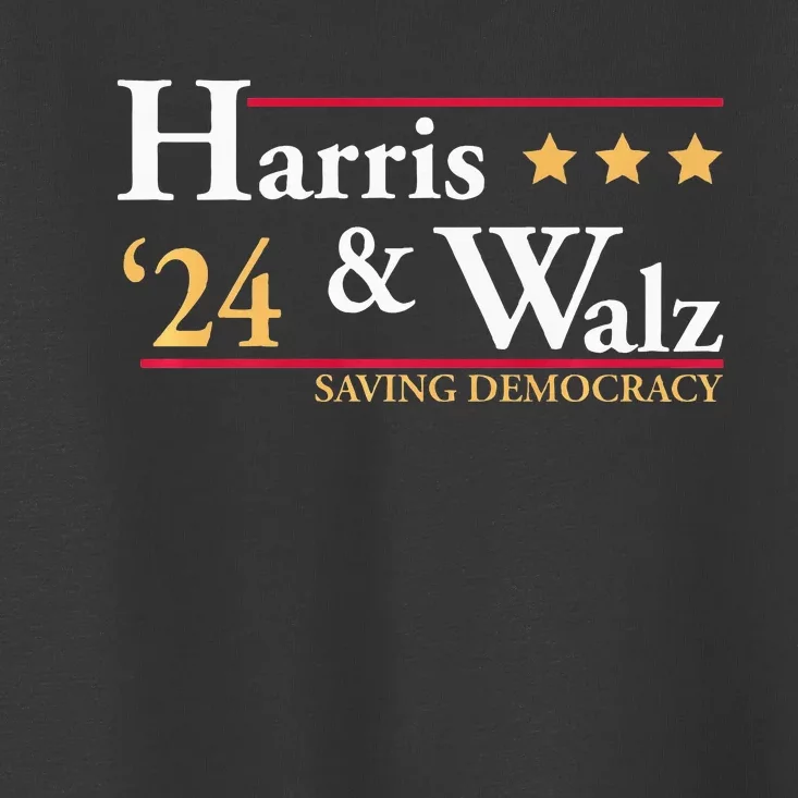 Kamala Harris Tim Walz Saving Democracy Election Campaign Premium Toddler T-Shirt