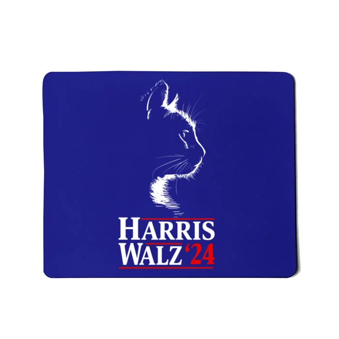 Kamala Harris Tim Walz Waltz 2024 Vp Funny Cat Harris Waltz Gift Mousepad