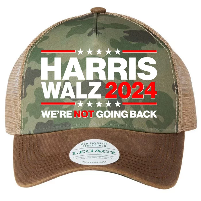 Kamala Harris Tim Walz 2024 Election Were Not Going Back Legacy Tie Dye Trucker Hat