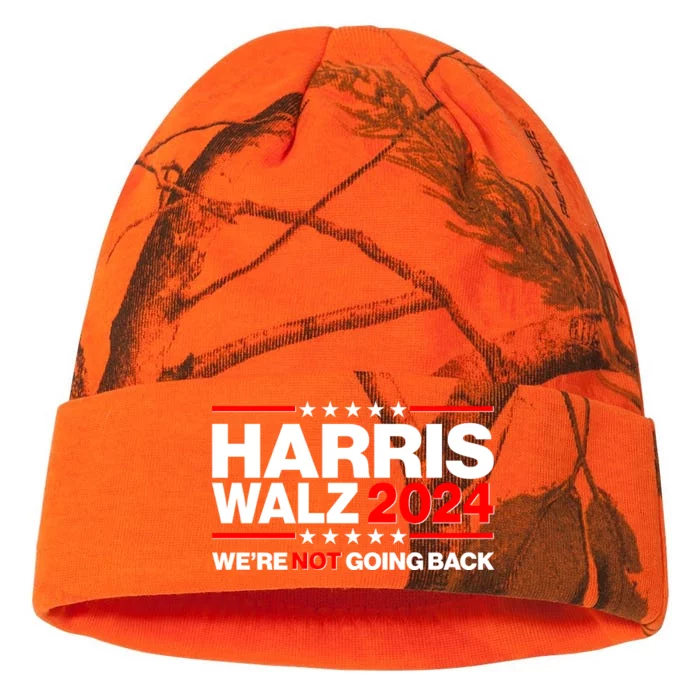 Kamala Harris Tim Walz 2024 Election Were Not Going Back Kati - 12in Camo Beanie