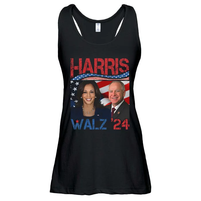 Kamala Harris Tim Walz Waltz Ladies Essential Flowy Tank