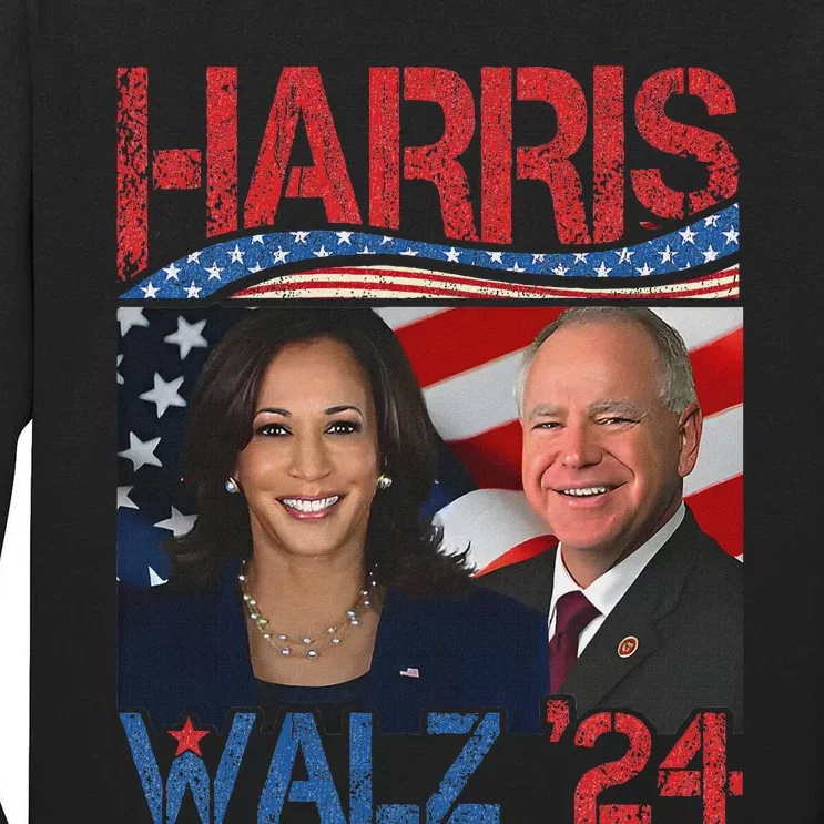 Kamala Harris Tim Walz Waltz Tall Long Sleeve T-Shirt