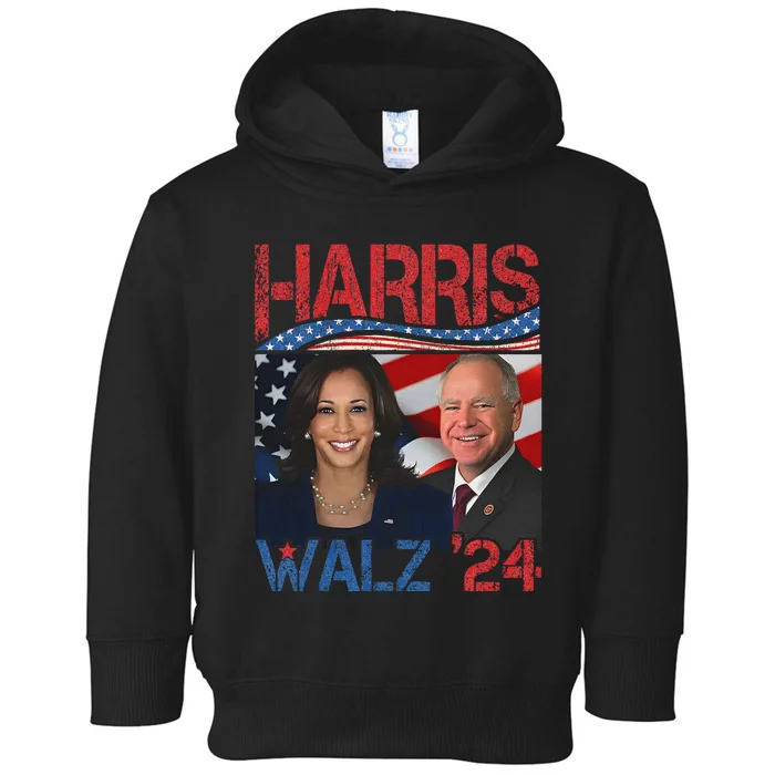 Kamala Harris Tim Walz Waltz Toddler Hoodie