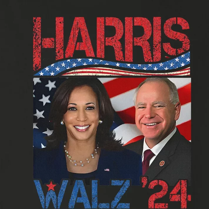 Kamala Harris Tim Walz Waltz Toddler Long Sleeve Shirt