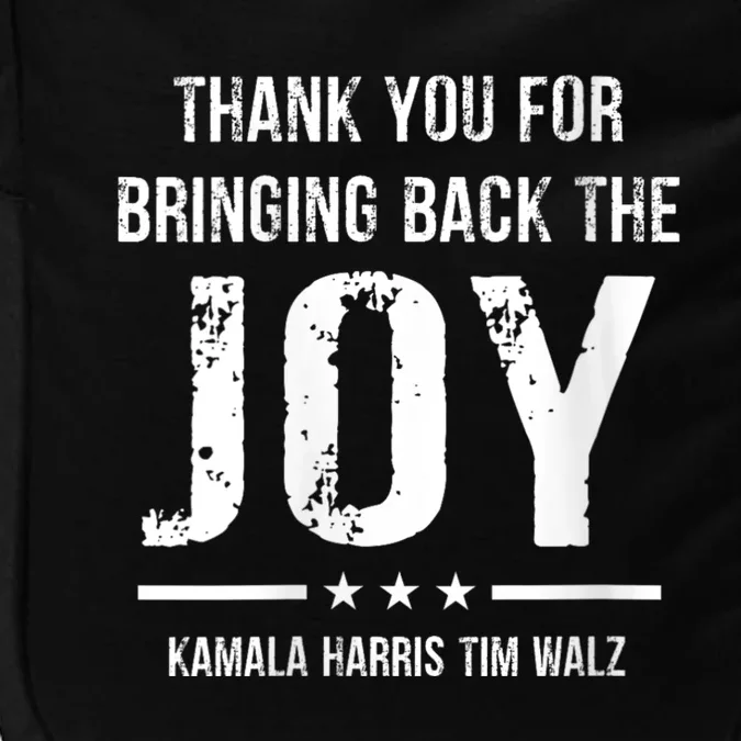 Kamala Harris Tim Walz Waltz 2024 Joyful Warriors Impact Tech Backpack