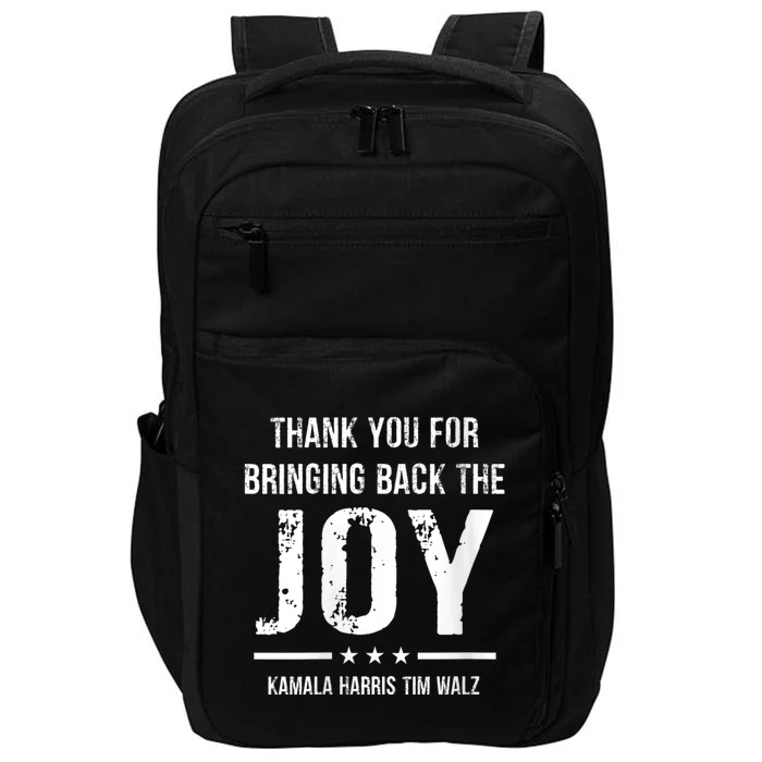 Kamala Harris Tim Walz Waltz 2024 Joyful Warriors Impact Tech Backpack