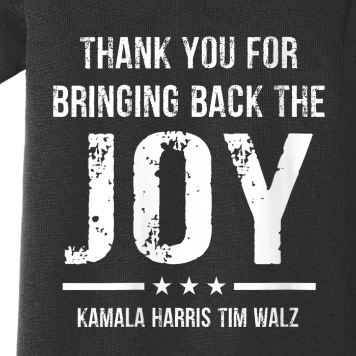 Kamala Harris Tim Walz Waltz 2024 Joyful Warriors Baby Bodysuit