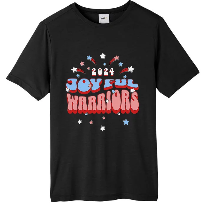 Kamala Harris Tim Walz Joyful Warrirors 2024 ChromaSoft Performance T-Shirt