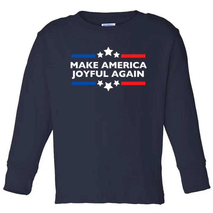 Kamala Harris Tim Walz Waltz 2024 Joyful Warriors Toddler Long Sleeve Shirt