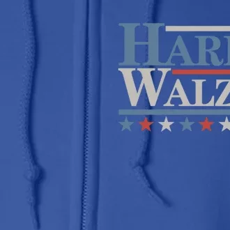 Kamala Harris Tim Walz Waltz Gift Harris Walz Waltz 2024 Gift Full Zip Hoodie