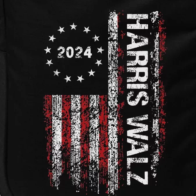 Kamala Harris Tim Waltz 2024 Election American Flag Impact Tech Backpack