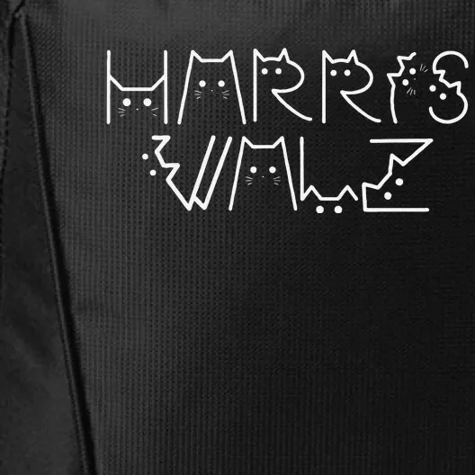 Kamala Harris Tim Walz Waltz Cat Lettering Harris Waltz 2024 Gift City Backpack