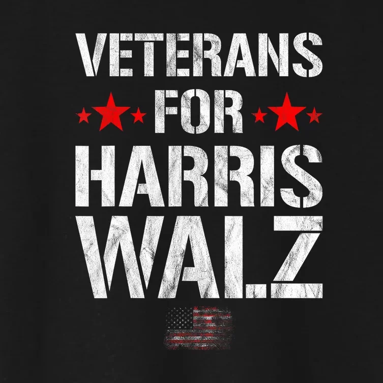 Kamala Harris Tim Walz Veteran Usa Veterans For Harris 2024 Gift Women's Crop Top Tee