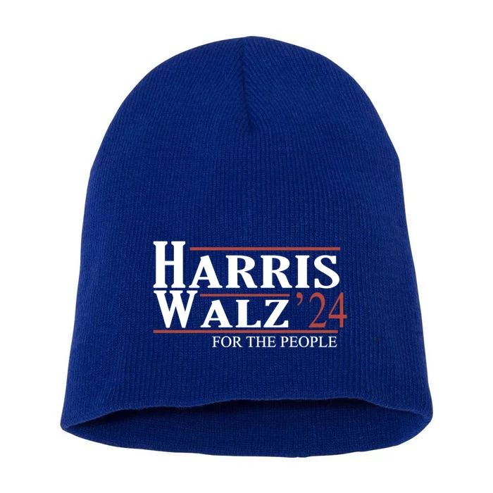 Kamala Harris Tim Walz Waltz Gift Short Acrylic Beanie