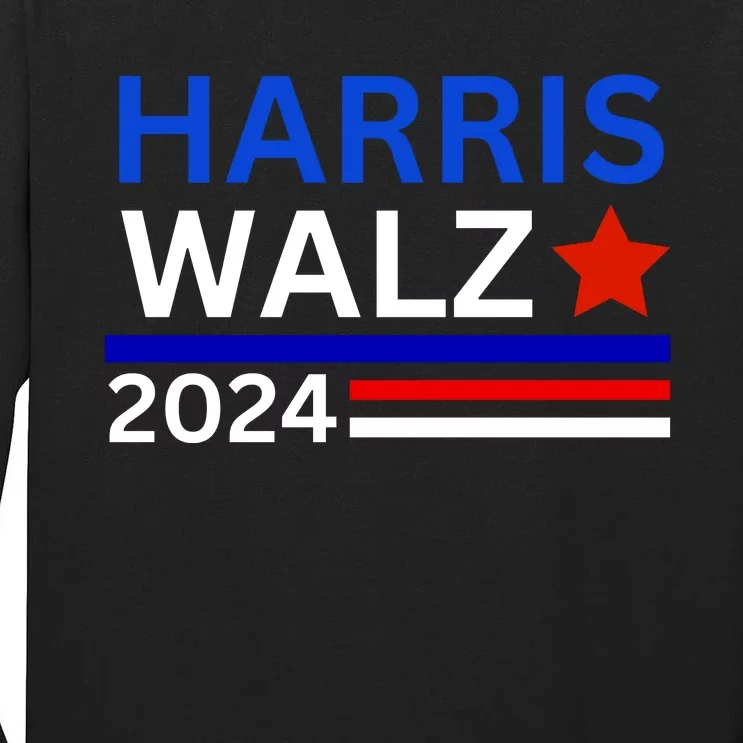 Kamala Harris Tim Walz Waltz 2024 Election Democrat Usa 2024 Tall Long Sleeve T-Shirt