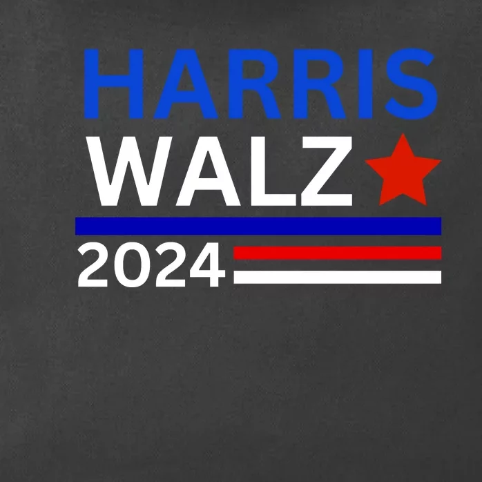 Kamala Harris Tim Walz Waltz 2024 Election Democrat Usa 2024 Zip Tote Bag