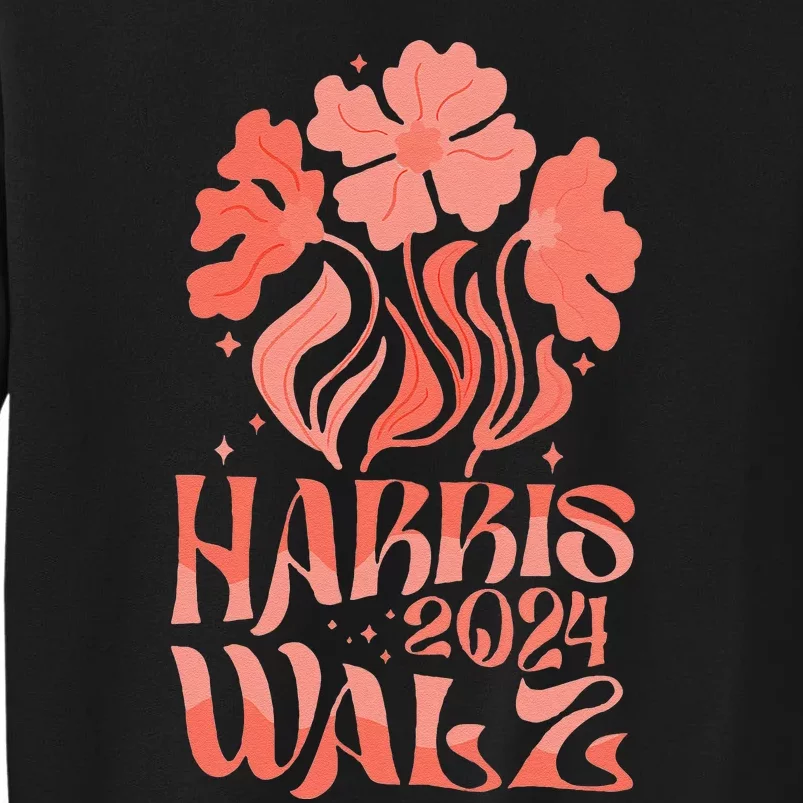 Kamala Harris Tim Walz 2024 Boho Aesthetic Harris Waltz 2024 Tall Sweatshirt