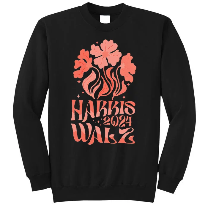 Kamala Harris Tim Walz 2024 Boho Aesthetic Harris Waltz 2024 Tall Sweatshirt