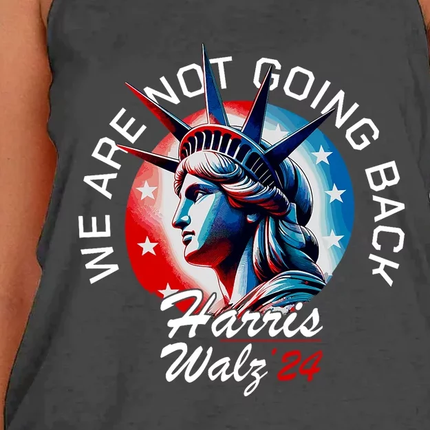 Kamala Harris Tim Walz Waltz For President Patriotic Kamala Women's Knotted Racerback Tank