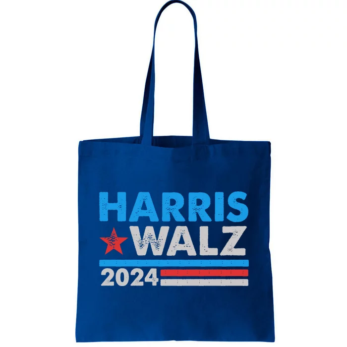 Kamala Harris Tim Walz 2024 Election Distressed Tote Bag