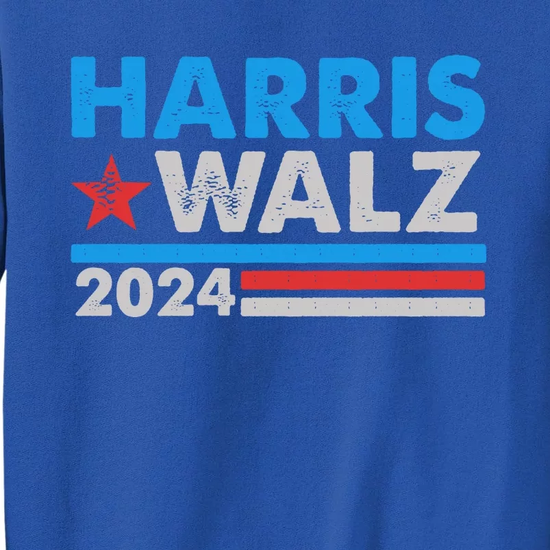 Kamala Harris Tim Walz 2024 Election Distressed Tall Sweatshirt