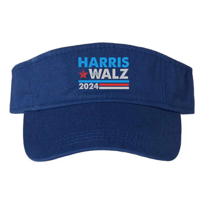 Kamala Harris Tim Walz 2024 Election Distressed Valucap Bio-Washed Visor