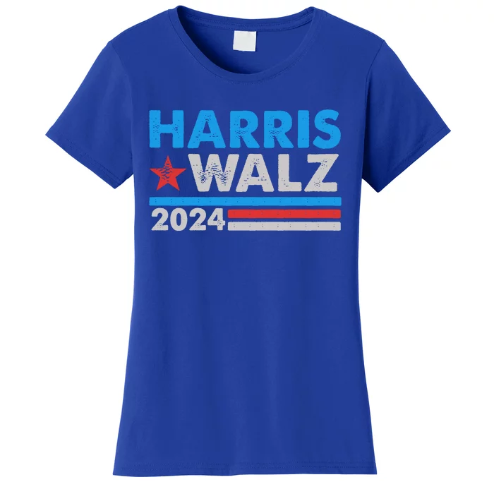 Kamala Harris Tim Walz 2024 Election Distressed Women's T-Shirt