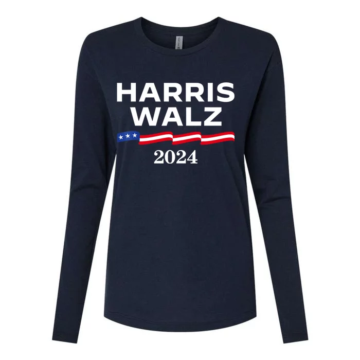 Kamala Harris Tim Walz 2024 Election For President Womens Cotton Relaxed Long Sleeve T-Shirt