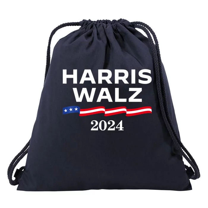 Kamala Harris Tim Walz 2024 Election For President Drawstring Bag