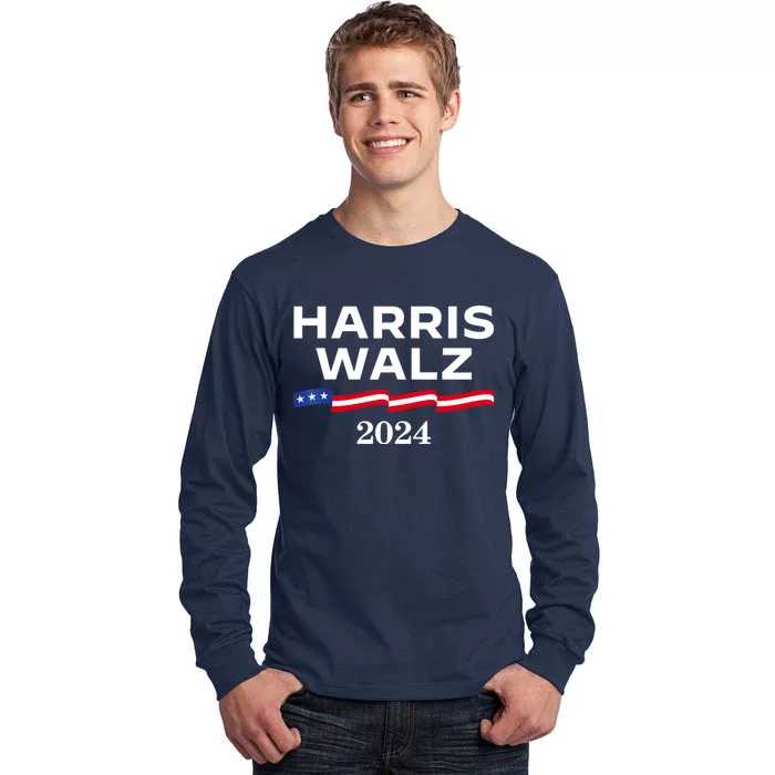 Kamala Harris Tim Walz 2024 Election For President Tall Long Sleeve T-Shirt