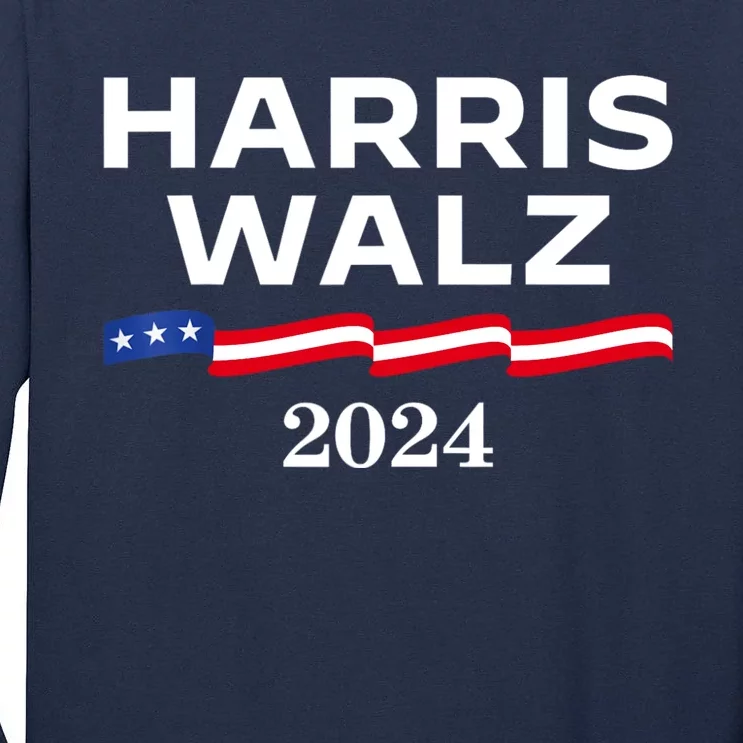 Kamala Harris Tim Walz 2024 Election For President Tall Long Sleeve T-Shirt