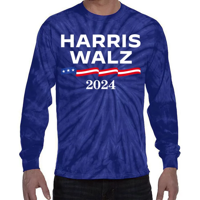 Kamala Harris Tim Walz 2024 Election For President Tie-Dye Long Sleeve Shirt