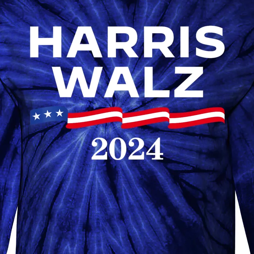 Kamala Harris Tim Walz 2024 Election For President Tie-Dye Long Sleeve Shirt