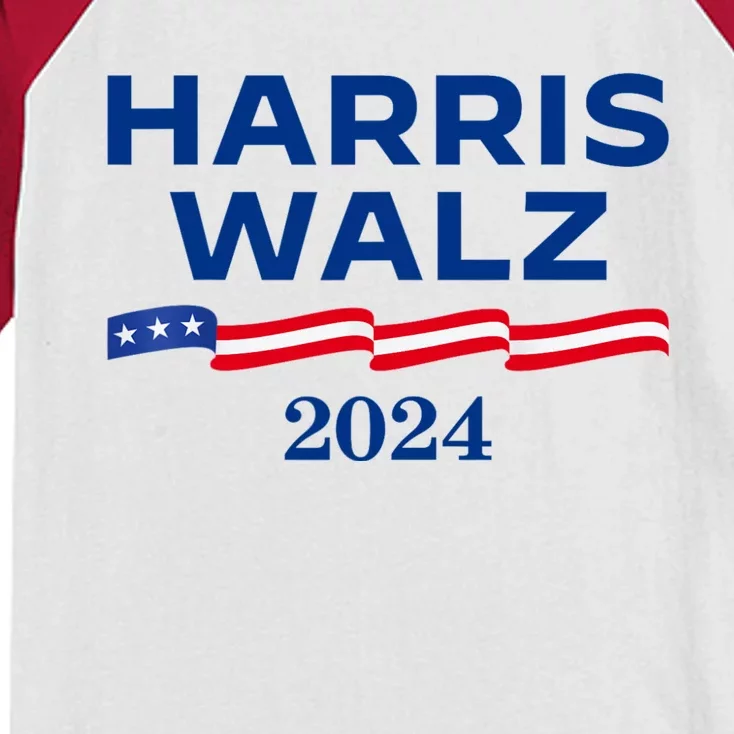 Kamala Harris Tim Walz 2024 Election For President Kids Colorblock Raglan Jersey