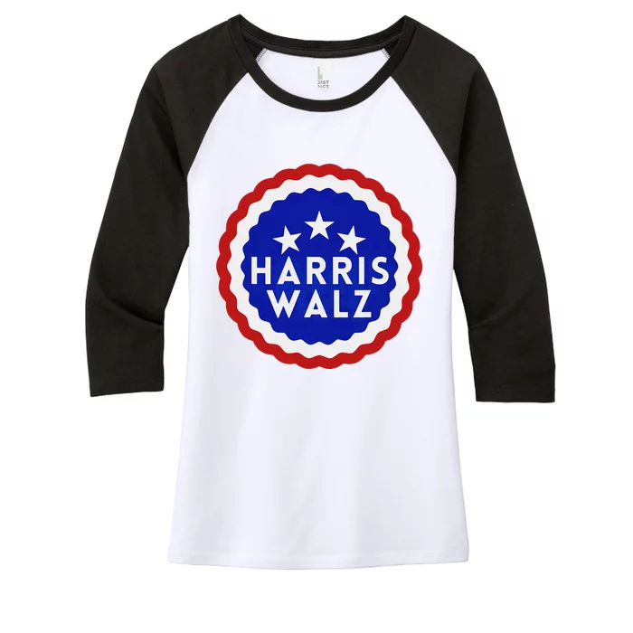 Kamala Harris Tim Walz Waltz Election Party Wear Women's Tri-Blend 3/4-Sleeve Raglan Shirt