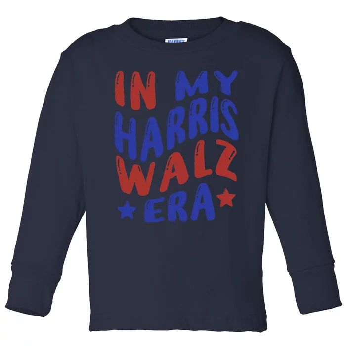 Kamala Harris Tim Walz Waltz Election Party Wear Toddler Long Sleeve Shirt