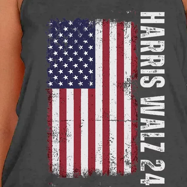 Kamala Harris Tim Walz Waltz Election Party Wear Women's Knotted Racerback Tank